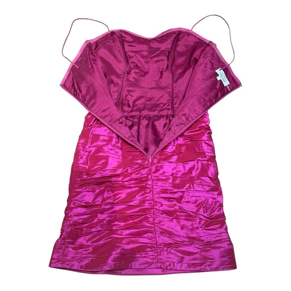 NWOT Rickie Freeman for Teri Jon Fuchsia Sleeveless Cocktail Mini Dress Size 2 - Picture 5 of 6